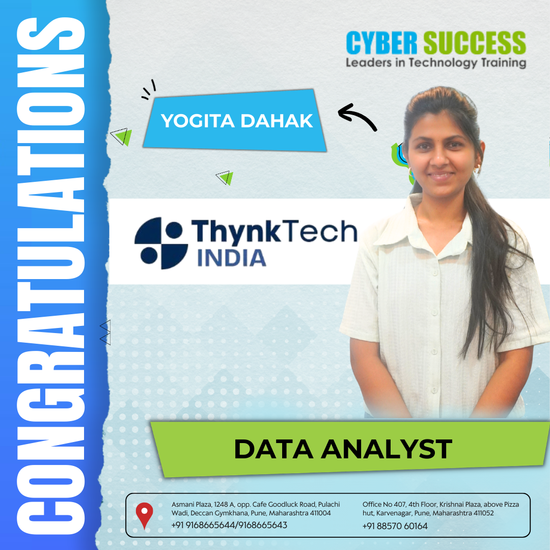 data analyst placement in Karve Nagar Pune Cyber Success student